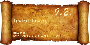 Ipolyi Endre névjegykártya